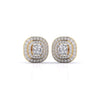 Centre 1 Carat Each Diamond Earrings