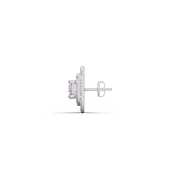Centre 1 Carat Each Diamond Earrings