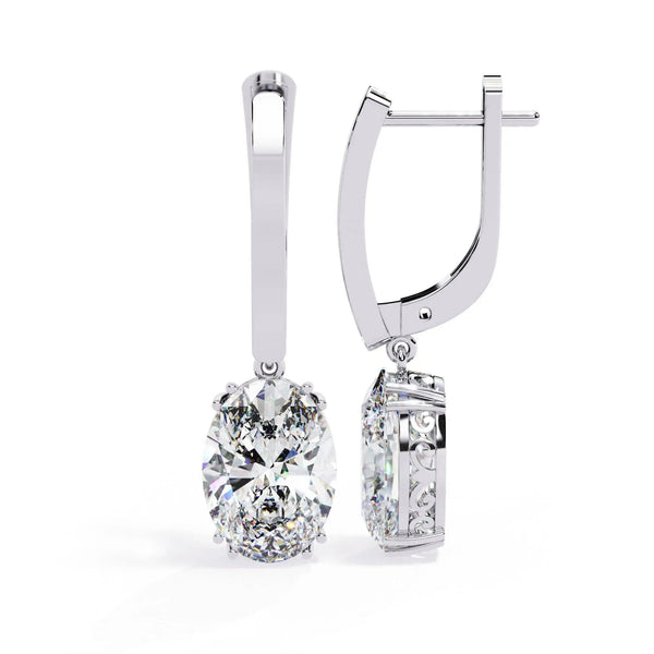 Classic Dangle Diamond Earrings