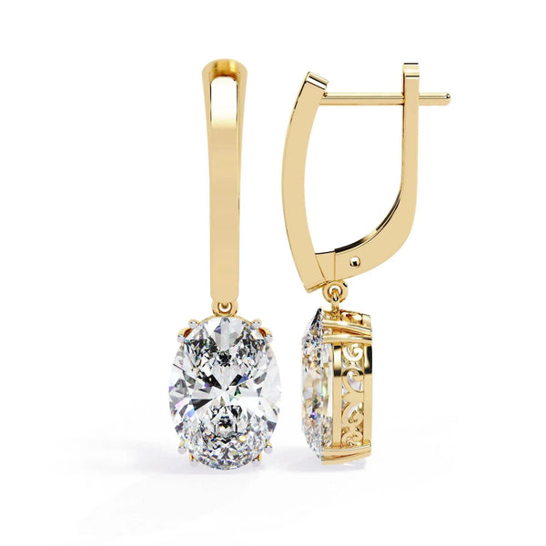 Classic Dangle Diamond Earrings