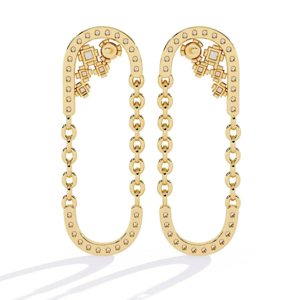 Classic DiamondU-Hoop Earrings