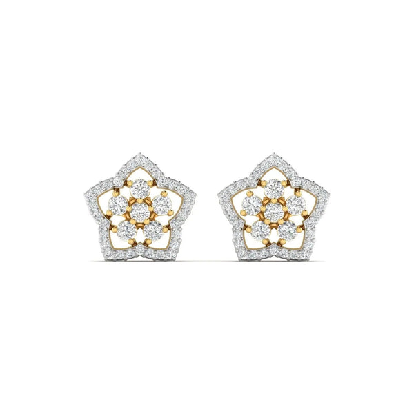 Cluster Diamond Floral Studs