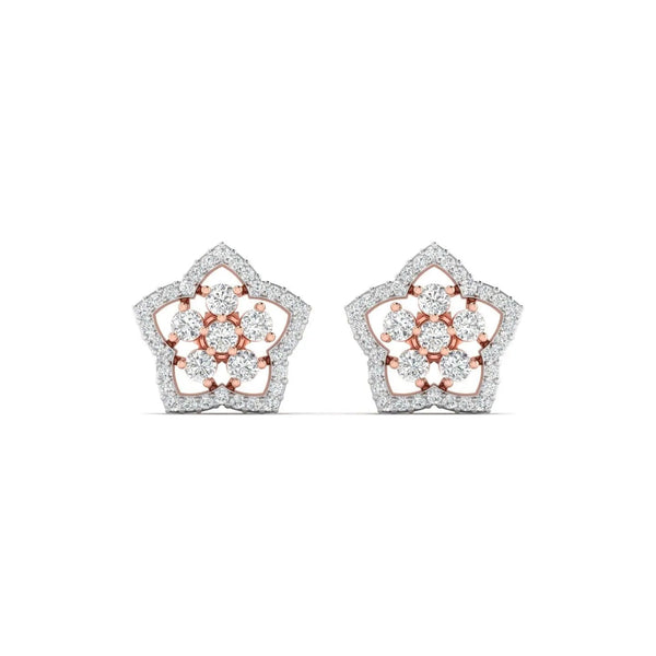 Cluster Diamond Floral Studs