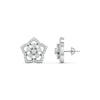Cluster Diamond Floral Studs