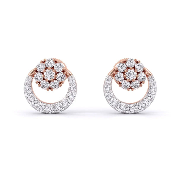 Contemporary Design Diamond Earrings