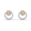Contemporary Design Diamond Earrings