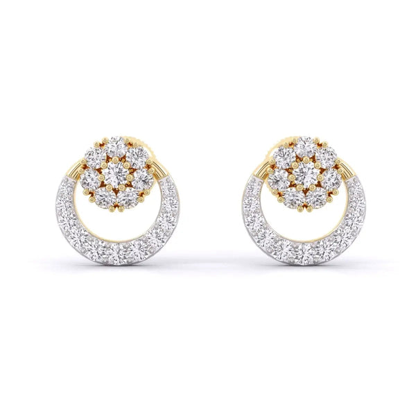 Contemporary Design Diamond Earrings