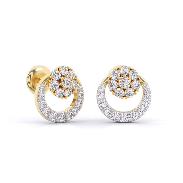 Contemporary Design Diamond Earrings
