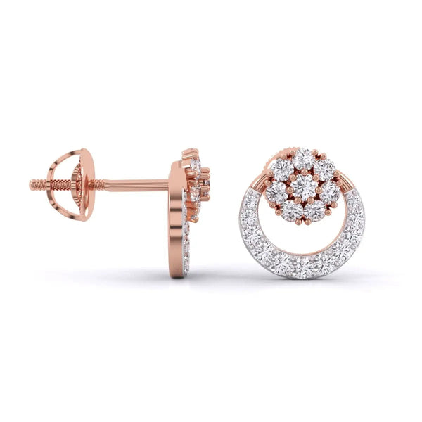 Contemporary Design Diamond Earrings