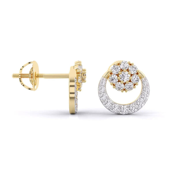 Contemporary Design Diamond Earrings