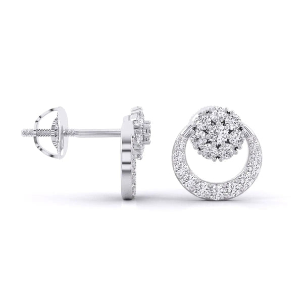 Contemporary Design Diamond Earrings