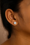 Round Pave Diamond Cluster Earrings