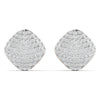 Round Pave Diamond Cluster Earrings