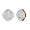 Round Pave Diamond Cluster Earrings