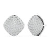 Round Pave Diamond Cluster Earrings