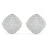 Round Pave Diamond Cluster Earrings