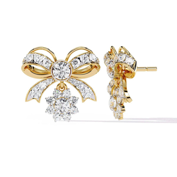 Dainty Bow Diamond Earring