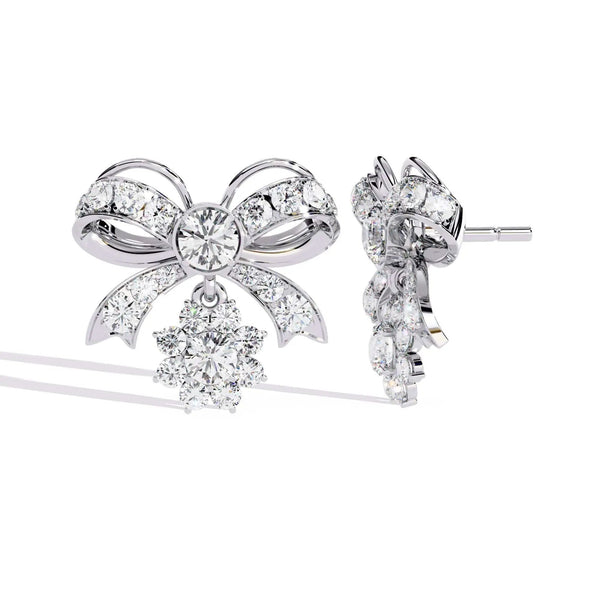 Dainty Bow Diamond Earring