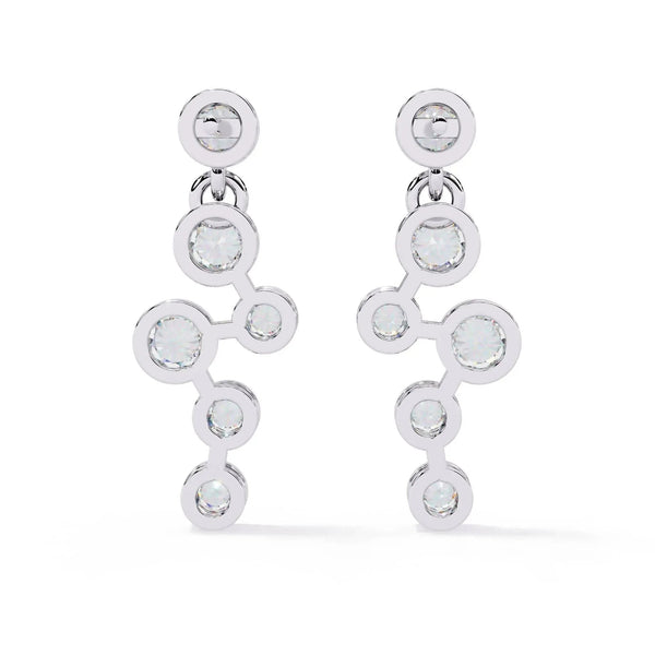 Dainty Diamond Dangling Drop Earrings