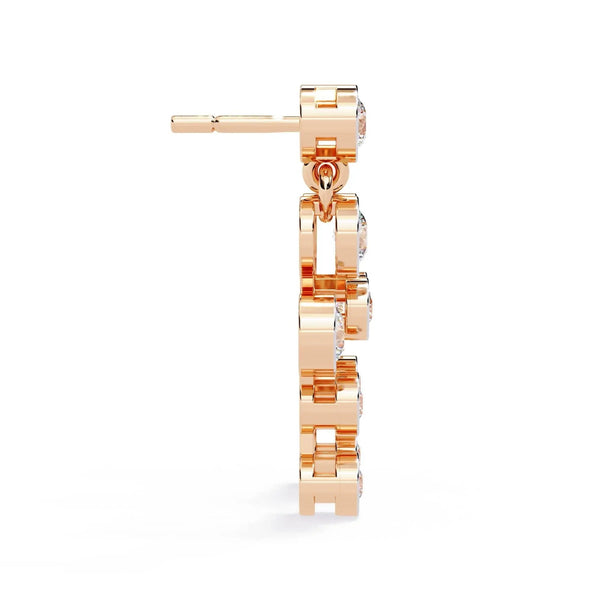 Dainty Diamond Dangling Drop Earrings