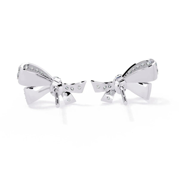 Delicate Diamond Bow Earrings
