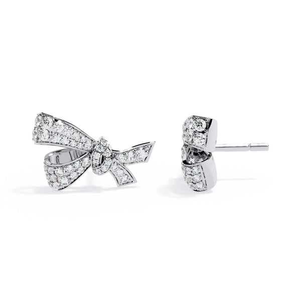 Delicate Diamond Bow Earrings