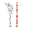 Diamond Cluster Cascade Earrings