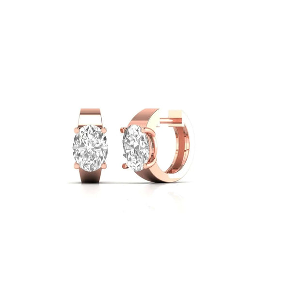 Diamond Huggie Earrings in Gold