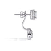 Double Halo Diamond Drop Earring