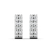 Double Row Diamond Hoop Earrings