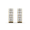 Double Row Diamond Hoop Earrings