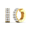 Double Row Diamond Hoop Earrings
