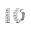 Double Row Diamond Hoop Earrings
