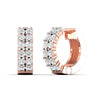 Double Row Diamond Hoop Earrings
