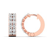 Double Row Diamond Hoop Earrings