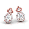Edgy Teardrop Diamond Earrings