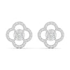 Elegant Clover Diamond Earrings