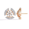 Elegant Diamond Earrings in Two-Tone Gold
