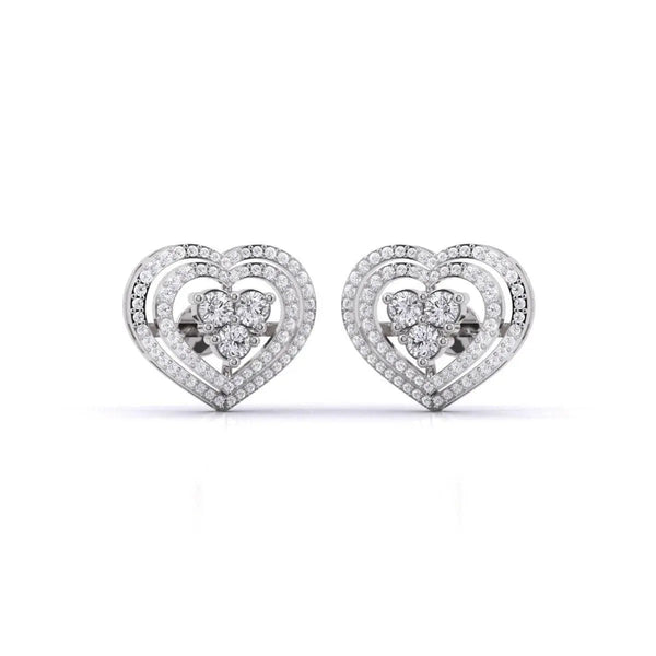 Eternal Love Heart Diamond Studs