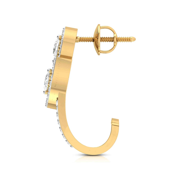 Ethnic Style Bali Diamond Earrings