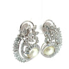 Fancy & Round Cut Diamonds & Pearl Embrace Earrings