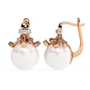 Floral Pearl Diamond Drop Earring