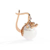 Floral Pearl Diamond Drop Earring