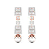 Geometric Baguette Diamond Drop Earrings