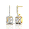 Geometric Drop Diamond Earrings