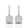 Geometric Drop Diamond Earrings