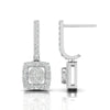 Geometric Drop Diamond Earrings