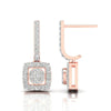 Geometric Drop Diamond Earrings