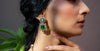 Green Grid Diamond Earrings