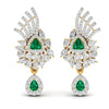 Green Stone Statement Dangler Earrings